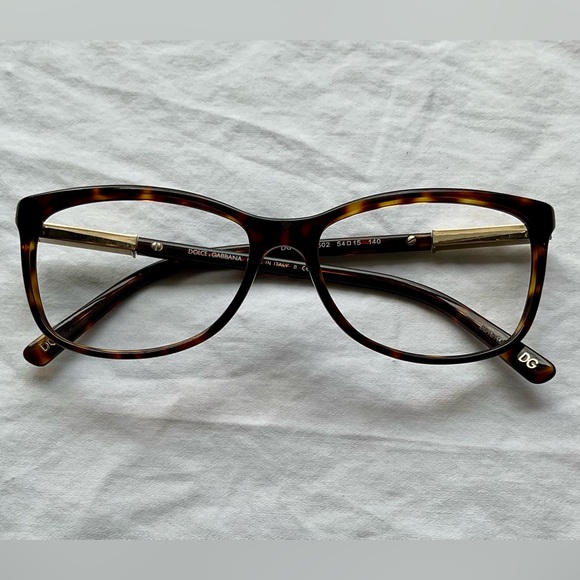 Dolce & Gabbana Brown Tortoise Shell frames with gold accent’s